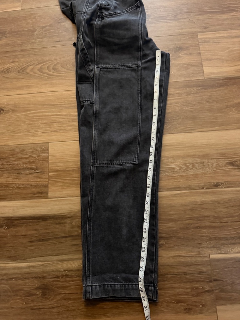 Madewell Denim Oversized Carpenter Overalls in Hartwell Wash size small gray - Picture 13 of 13